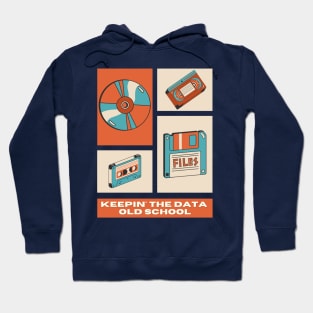 Keepin' The Data Old School (Retro Pink) | Geek Data Retro Design Hoodie